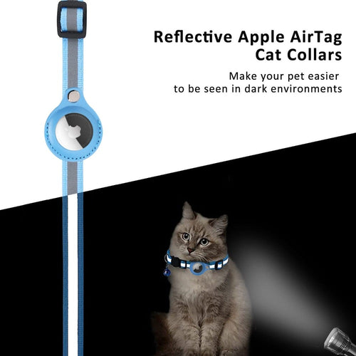 Reflective AirTag Collar for Cats & Small Dogs