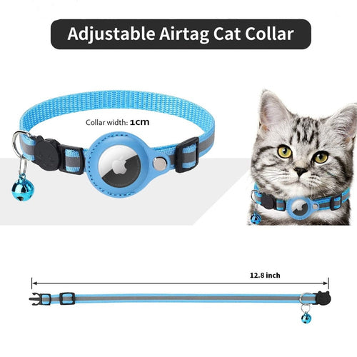 Reflective AirTag Collar for Cats & Small Dogs